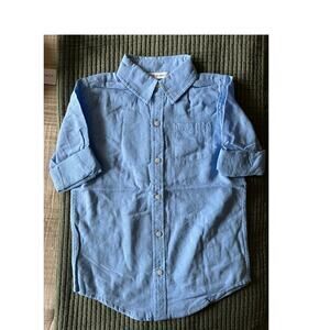 Boys 6 Cotton Blue Button Down Shirt